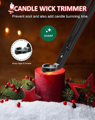 Candle Care Kit for Valentine's Day, 4-in-1 Gift Wrapping, Candle Wick Trimmer Set, Candle Snuffer, Candle Wick Dipper, Candle Lighter Set for Candle Lover, Red Heart in Saudi Arabia