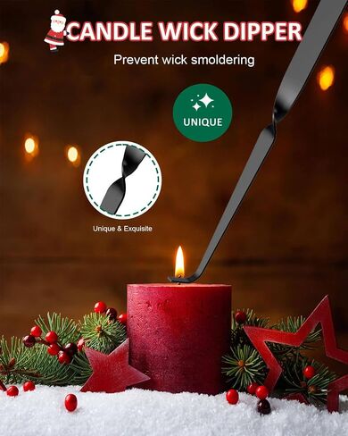 Candle Care Kit for Valentine's Day, 4-in-1 Gift Wrapping, Candle Wick Trimmer Set, Candle Snuffer, Candle Wick Dipper, Candle Lighter Set for Candle Lover, Red Heart in Saudi Arabia