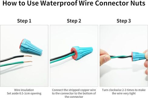 Landscape Wire Connectors 32 Amp for 20-10 AWG UL Listed, 20 PCS Waterproof Wire Connectors Nuts for Outdoor Landscape Patio Lighting in Saudi Arabia