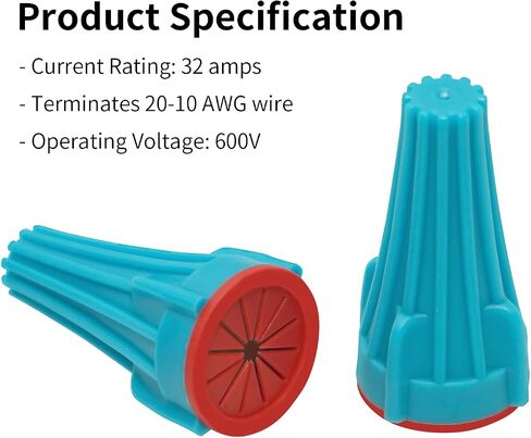 Landscape Wire Connectors 32 Amp for 20-10 AWG UL Listed, 20 PCS Waterproof Wire Connectors Nuts for Outdoor Landscape Patio Lighting in Saudi Arabia