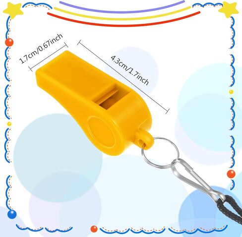 8Pcs Plastic Whistles with Lanyard Coaches Whistle Bulk with Loud Crisp for Kids Adult Coach, Referee, Teachers, Lifeguard, School, Soccer, Emergency (Multicolor) in Saudi Arabia