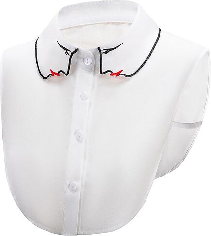 GUZOSJO Pearl Detachable White Collar Shirt,Dickey Half Blouse False Collar for Lady Girls in Saudi Arabia