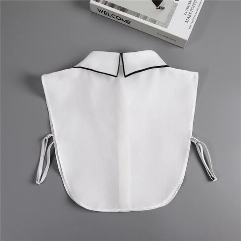 GUZOSJO Pearl Detachable White Collar Shirt,Dickey Half Blouse False Collar for Lady Girls in Saudi Arabia