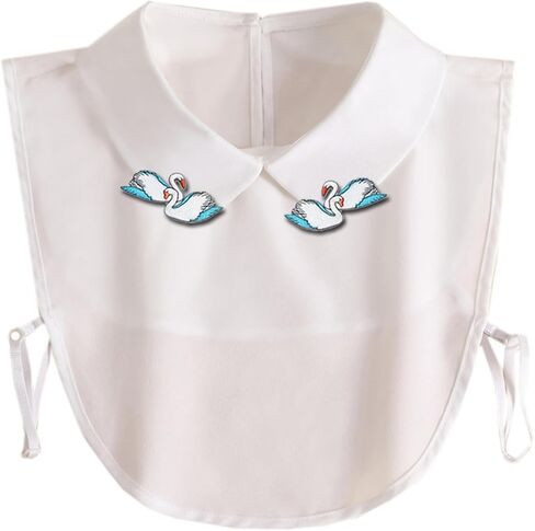 GUZOSJO Pearl Detachable White Collar Shirt,Dickey Half Blouse False Collar for Lady Girls in Saudi Arabia