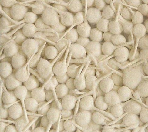 Hand Rolled Organic Cotton Puja Wicks Religous Long Jyot Bati Akhand Pooja Lamps Diya Batti (100 Pieces), Small, White in Saudi Arabia