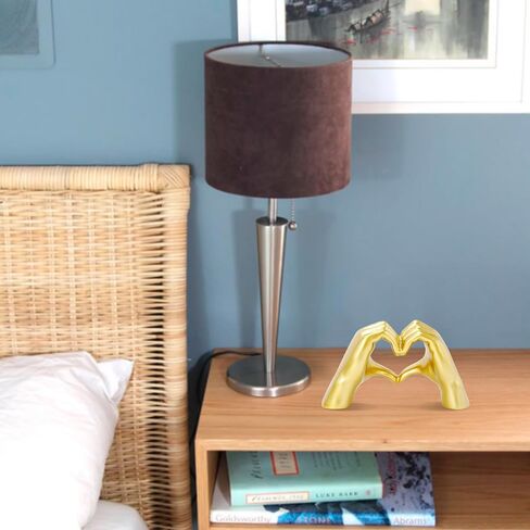 الذهب القلب الأيدي النحت شكل قلب الحب إصبع اليد لفتة التماثيل نيك المواهب ديكور المنزل للرفوف ديكور عيد الشكر هدايا عيد الحب (قلب الحب) in Kuwait