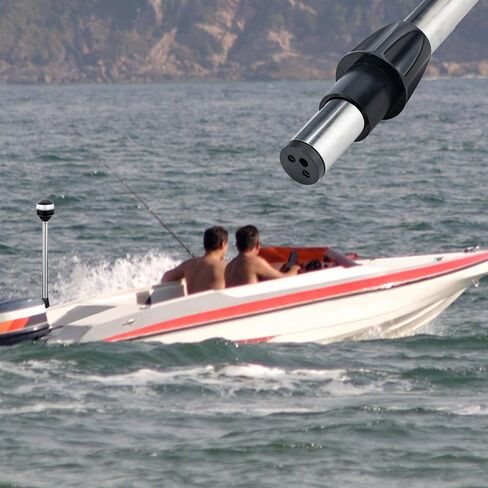ضوء صارم 24 بوصة، ضوء مرساة، مصباح LED أبيض مستدير بالكامل، USCG 2NM، قاعدة توصيل ثنائية الدبوس قابلة للإزالة، لقارب العائم وصيد الأسماك، DC10-30V (24 بوصة) in Kuwait