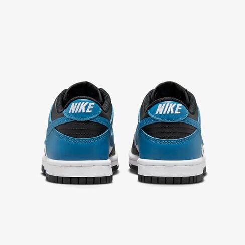 حذاء Nike Dunk Low Big للأطفال (DH9765-104، أبيض/أسود/أبيض/أزرق صناعي) مقاس 7 in Saudi Arabia