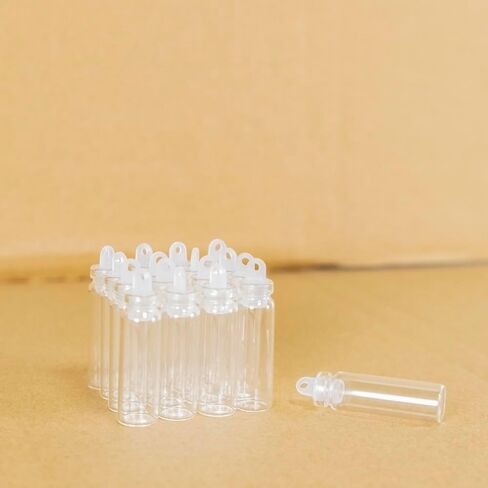 achard Empty Clear Glass Bottle with Rubber Stopper 2ml Decorative Bottle for Christmas Gift Wedding Decoration 50pcs in Saudi Arabia