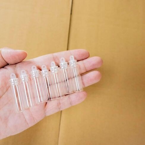 achard Empty Clear Glass Bottle with Rubber Stopper 2ml Decorative Bottle for Christmas Gift Wedding Decoration 50pcs in Saudi Arabia
