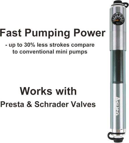 Asura FastHand Manual Bike Pump with Presure Gauge and Frame Mount in Kuwait