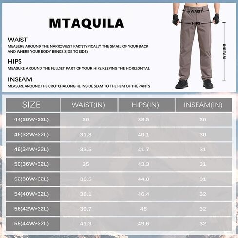 Men's Hiking Cargo Pants Quick Dry Lightweight Waterproof casual Pants in Saudi Arabia