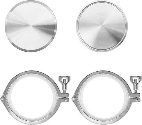 4 Inch Tri Clamp End Cap with 4" Tri-Clamp and Silicone Gasket 304 Stainless Steel Sanitary Fittings TC Caps Quick Connect Kit 2PCS in Saudi Arabia