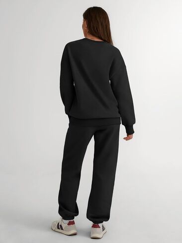 Trendy Queen Sweatsuits Women 2 Piece Outfits Two Piece Crewneck Sweatshirts Sets Lounge Fall Sweatpants 2024 Tracksuits in Kuwait