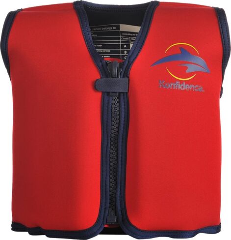 Konfidence The Original Jacket - Children and Youth Swim Jacket (Child Medium, Red/Yellow) in Saudi Arabia