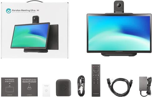 نظام كاميرا غرفة الاجتماعات KanDao Meeting Ultra 5 في واحد، حل مؤتمرات الويب الذكي بدقة 4K HDR 360 درجة AI، شاشة لمس 15.6 بوصة، لمركز مؤتمرات الاجتماعات المتوسطة والكبيرة in Saudi Arabia