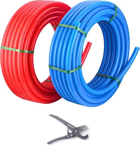 EFIELD 1/2 inch 2 x100 ft Pex-A Pipe/Tubing Blue & Red 200 ft Length for Potable Water-for Hot/Cold Water-Plumbing Applications, with Free Pipe Cutter in Saudi Arabia