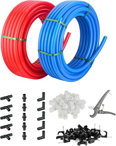EFIELD 1/2 inch 2 x100 ft Pex-A Pipe/Tubing Blue & Red 200 ft Length for Potable Water-for Hot/Cold Water-Plumbing Applications, with Free Pipe Cutter in Saudi Arabia