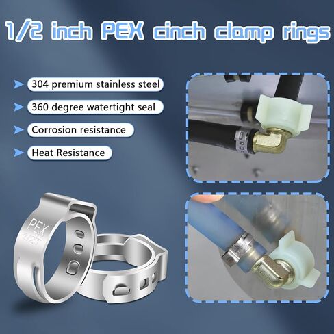 Boltigen 1/2" PEX Swivel Elbow Facuet Connector, 5pcs PEX Rv Water Line Fittings, 1/2" x 1/2" PEX Female NPT Adapter,90 Degree NPSM PEX Adapter for Pipe Plumbing Connection in Saudi Arabia