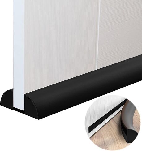 سدادة مسودة الباب مقاس 91.44 سم - قابلة للتعديل تحت مانع مسودة الباب، سدادة مسودة مزدوجة الجانب لأسفل الباب، عازل الباب، تجريد الطقس، عازل للصوت in Kuwait