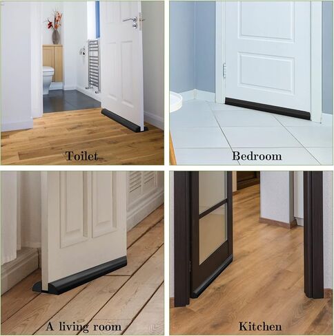 سدادة مسودة الباب مقاس 91.44 سم - قابلة للتعديل تحت مانع مسودة الباب، سدادة مسودة مزدوجة الجانب لأسفل الباب، عازل الباب، تجريد الطقس، عازل للصوت in Kuwait