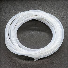 Silicone Tubing 0.2" x 0.28"（5x7mm）(IDxOD) 6.56Ft(2m) Length Flexible Transparent Tube, Silicone Rubber Air Hose Water Pipe for Pump Transfer