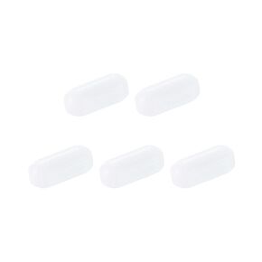 MECCANIXITY Magnetic Stirrer Mixer Stir Bar Rod 10mm(0.39") x4mm Cylinder Shape PTFE Coating Magnet White for Laboratory 5Pcs