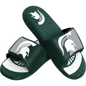 FOCO Michigan State Spartans NCAA Mens Colorblock Big Logo Gel Slide - L