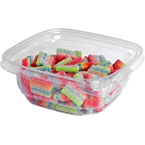 12 oz Tamper Evident Square Deli Container - Lids Sold Separately - for Accessories, Lego, Crafts, Candy, Cookie, Dessert, Snack, Fruit (Case of 500)