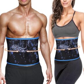 Sweat Waist Trimmer Belt, Upgraded Soft Cloth Skin-Friendly Waist Trainer, Sauna Waist Belt for Women & Men