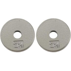 Ader Standard 1" Hole Cast Iron Weight Plate Pair- 2.5LB, Gray