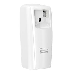 Rubbermaid Commercial Products Microburst Automated Odor-Controlling Aerosol Air Care System, MB9000 Dispenser, 9000 m, Chrome, 1 Count (Pack of 1)