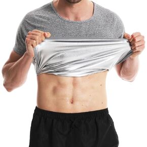 Sauna Shirt for Men Short Sleeve Sweat T Shirts Gym Exercise Sauna Suits