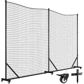 MR Ball Stop Net System, Movable Heavy Duty Backstop Net, 2 in 1 Multi-Sport Stop Netting, Ball Barrier Sports Practice Barrier Net for Professional, College and Grade School Training