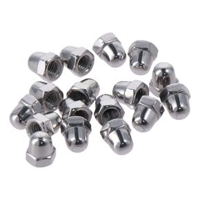 M6 Thread Dia Dome Head 304 Stainless Steel Cap Acorn Hex Nuts 20Pcs