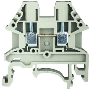 Dinkle White DK2.5N-GY DIN Rail Terminal Block Screw Type UL 600V 20A 12-22AWG (1)