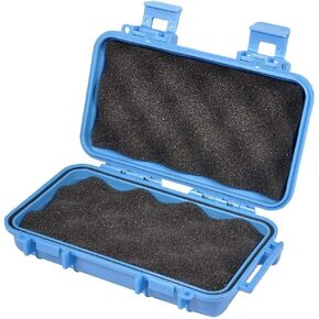 Anti Pressure Shockproof Container Box,Waterproof Box Shockproof Dry Storage Box with 2 U?Shape Buckle for Fishing Cam Hiking (Blue)