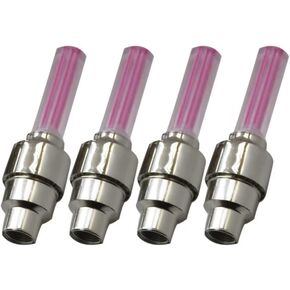 Pack of 4 Bike Lights LED Flash Wheel Tire Valve Cap Car Lights Tire Lamp for Car Motorcycle Bicycle (Green)