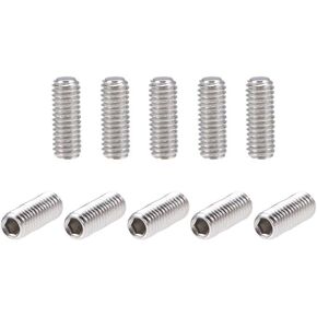 uxcell 100Pcs M3x8mm Internal Hex Socket Set Grub Screws Flat Point 304 Stainless Steel Screw