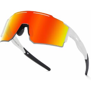 Sports Polarized Sunglasses for Men and Women, UV 400 TR90 Protection Sunglasses for Cycling, Skiing, Driving