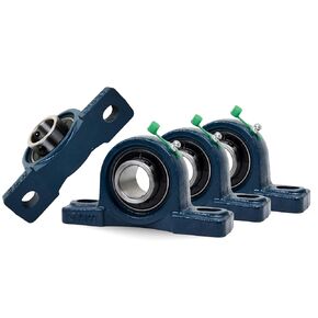 Jeremywell UCP206-20 Pillow Block Bearing (2 Pack), 1-1/4 inch Bore, 2 Bolt Flange Mounted, Solid Cast Iron Base, Self-Alignment