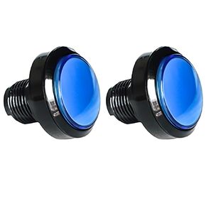 Push Button Micro Switch 46mm Round DC 12V LED Illuminated for Arcade Video Games 2Pcs Red