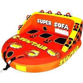 Super Sofa Towable Tubes for Boating 1-4 Person,Tubes for Boats,Inflatable Boat Tube/Water Tube,Front&Back Tow Points with Heavy-Duty Thick Nylon Cover for Water Sports