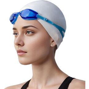 Silicone Swim Cap Adult Swim Cap Waterproof Swimming Caps for Men Women Long Hair Swim Cap Unisex Adult Bathing Cap