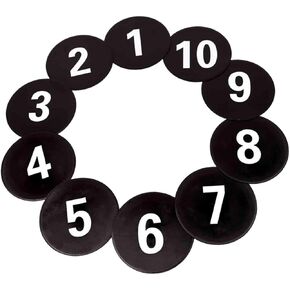 10x Numbered Floor Spot Markers Training Mark Pad Shock Absorbing Anti Slip Flat Disc Markers Landmark Mat for Kids Drills
