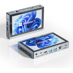 HIGOLEPC Mini PC Windows 11 PRO,Intel Celeron N5095 Mini Computer with Fan,16GB DDR4,256GB EMMC,Mini PC with Screen,Micro PC 4K@60Hz Triple Display,Mini Gaming Computer WiFi6 BT5.2 Gigabit Ethernet