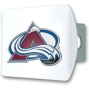 FANMATS 43886 NHL - غطاء ربط ملون كولورادو أفالانش - أبيض مع شعار معدني ثلاثي الأبعاد من الكروم - سهل التركيب على الشاحنة، وسيارات الدفع الرباعي، والسيارة - هدية مثالية لمحبي Die Hard NHL