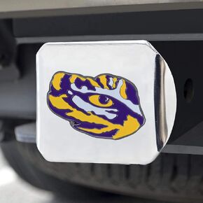FANMATS 22693 LSU Tigers Chrome Hitch Cover - 3D Color Emblem