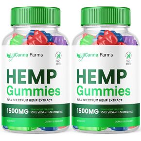 (2 Pack) Lucanna Farms Gummies, Lucana Farms Hemp Gummies Advanced Formula Maximum Performance Hemp Blend, LucannaFarms Gummies Supplement 25mg per Gummy, 1500mg per Bottle Reviews New (120 Gummies)
