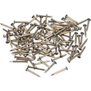 uxcell 120 Pcs Small Tiny Nails 1.2mmx8mm(DxL) Tiny Brass Nails Hardware Nails Small Nail for Wooden DIY Decorative Boxes Household Accessories, Bronze Tone